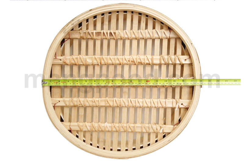 เข่งติ่มซำไม้ไผ่ขนาดใหญ่ 18 นิ้ว ด้านหลัง (Dim Sum Bamboo Steamer Basket 18 Inches Backside)